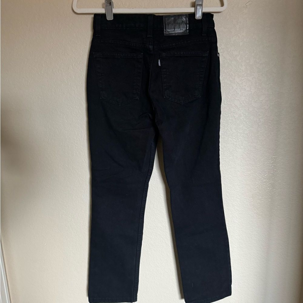 Vintage Silver Tab Levi's Jeans‎ Slim Straight Leg Black High Rise USA Sz 26 - Picture 3 of 7